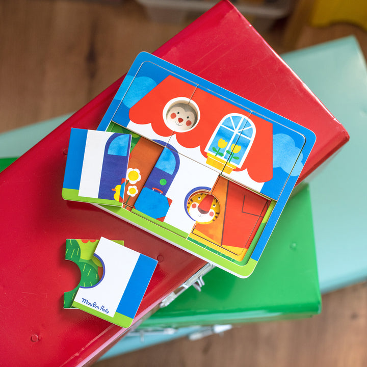 Puzzle in legno su 3 livelli Les Popipop
