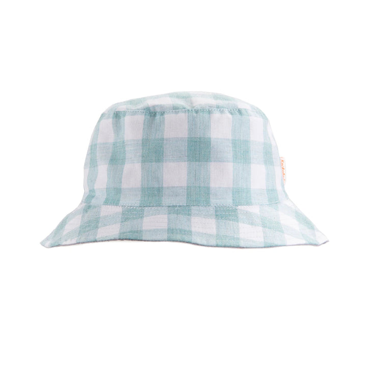 Cappello da pescatore reversibile, Quadretti menta (3-6 anni) Rockahul…