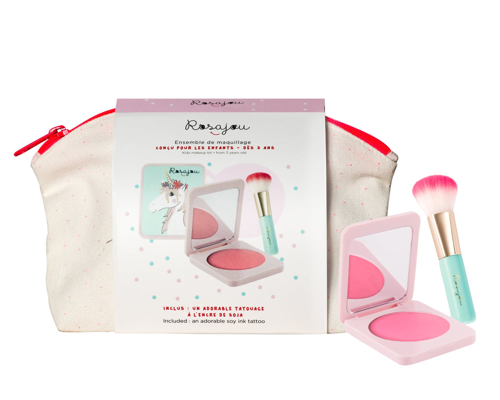 Blush naturale, pennello e custodia per bambini | Rosajou