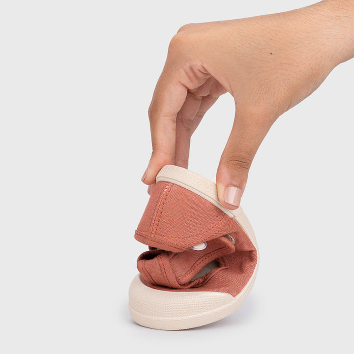 Sneaker bambini in tela concetto barefoot, Terracotta | Igor