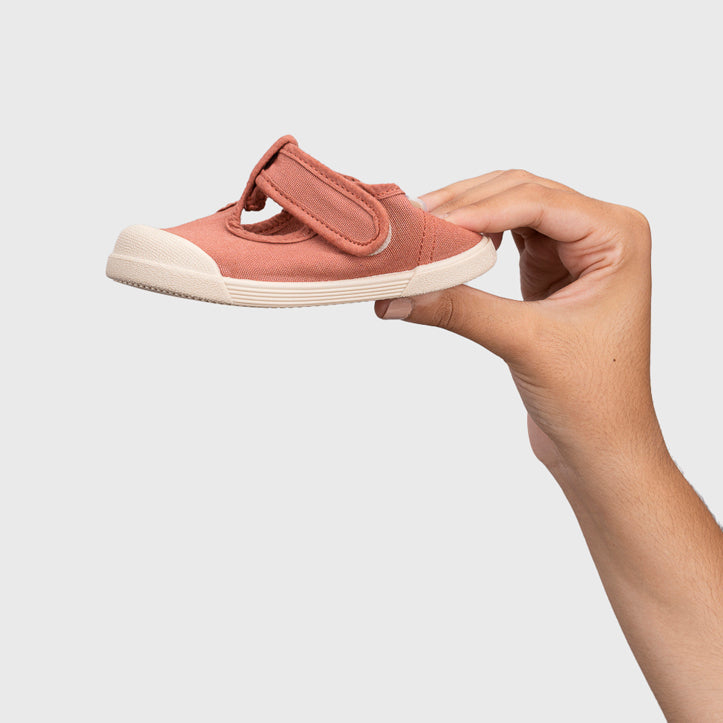 Sneaker bambini in tela concetto barefoot, Terracotta | Igor