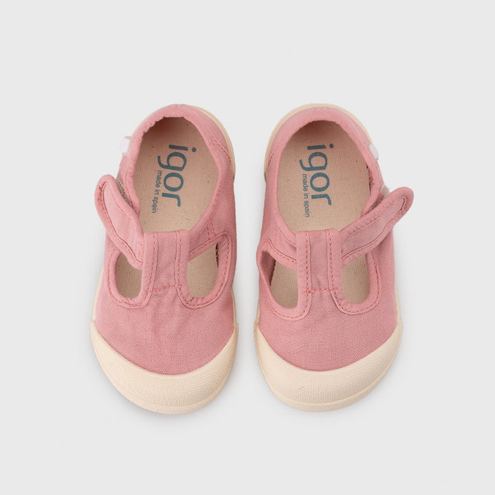 Scarpe in tela concetto barefoot, Rosa