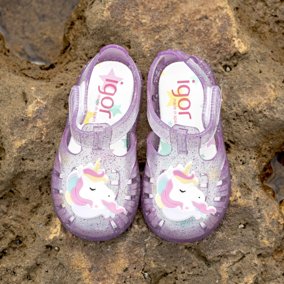 Sandali leggeri e flessibili in gomma morbida, Tobby Unicorno