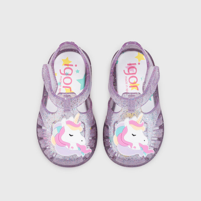 Sandali leggeri e flessibili in gomma morbida, Tobby Unicorno