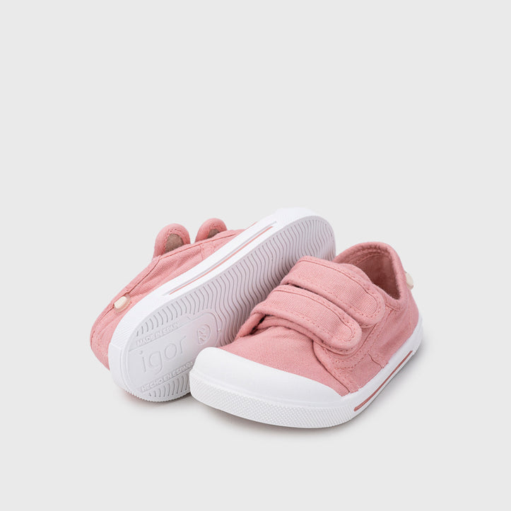 Scarpe in tela concetto barefoot, Rosa
