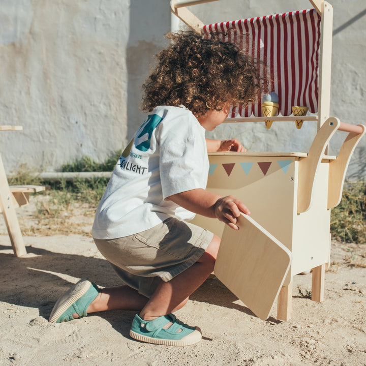 Open canvas shoes barefoot concept, Matcha