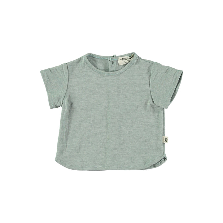 Baby shirt in sage green viscose blend