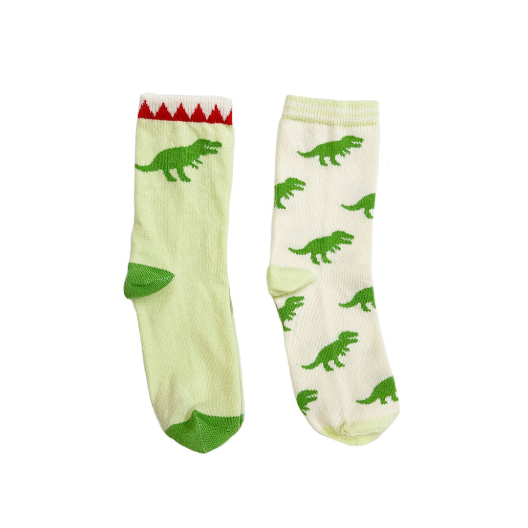 Organic Cotton Socks, 2 Pairs, Dinosaurs (3-5 Years)