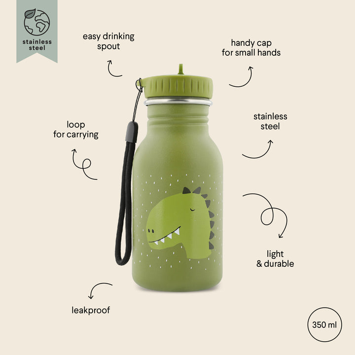 Stainless steel water bottle 350ml, Dinosaur