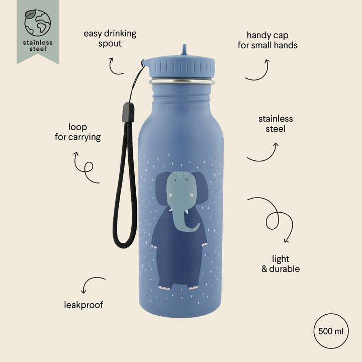 Stainless steel water bottle 500ml, Elephant