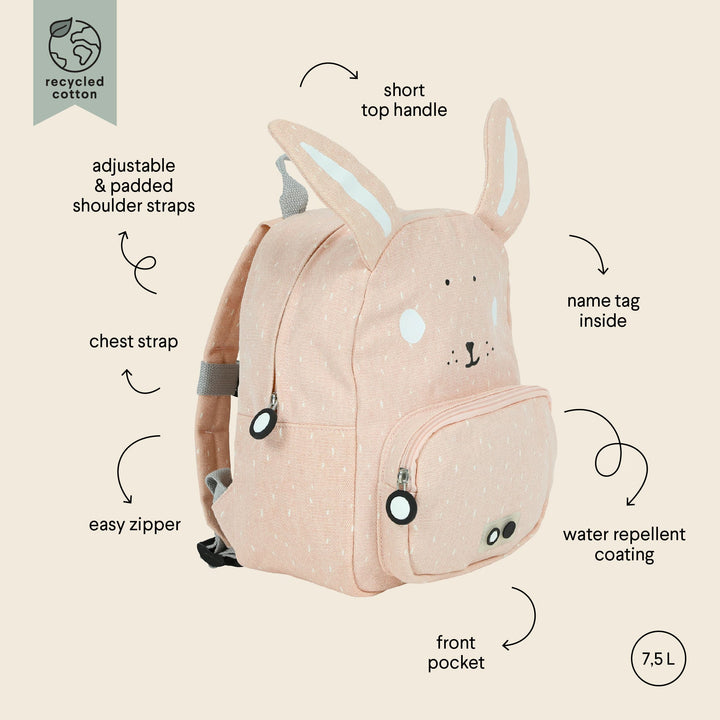 Large Water Repellent Rabbit Backpack, 3-5 Years