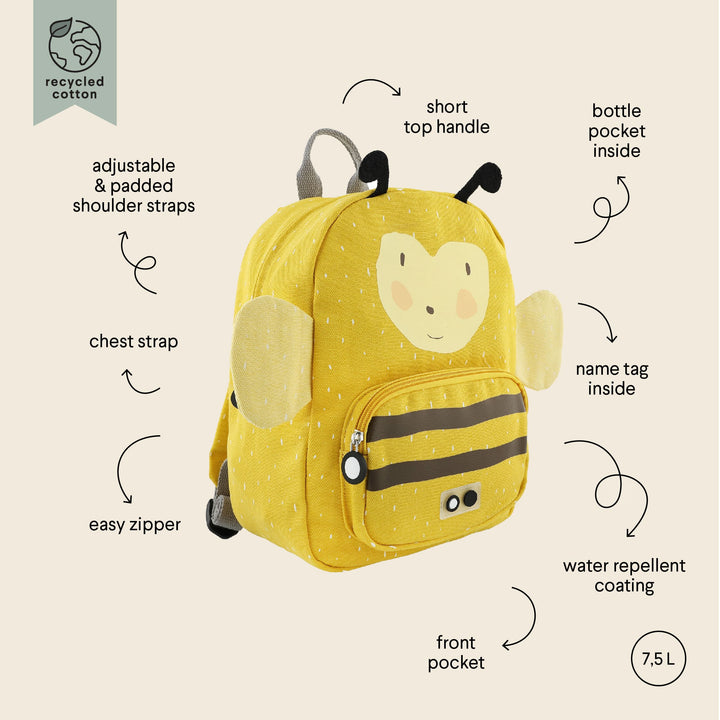 Large Water Repellent Bee Backpack, 3-5 Years