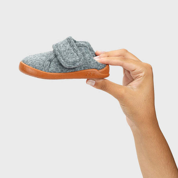 Barefoot Concept Slippers, Caramel Grey