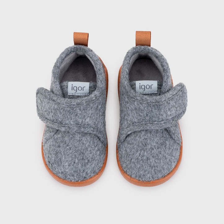 Barefoot Concept Slippers, Caramel Grey
