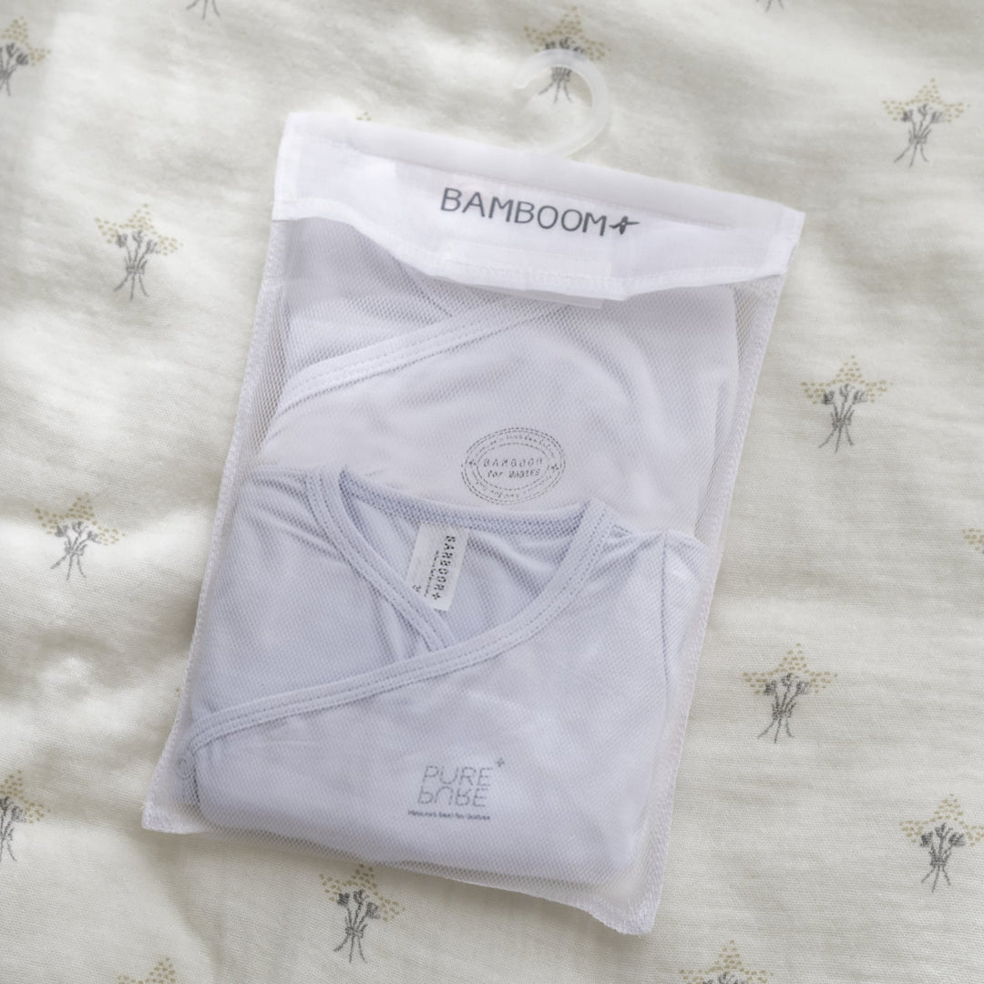 Body maniche corte in bambù bio, Set di 2 Azzurro | Bamboom