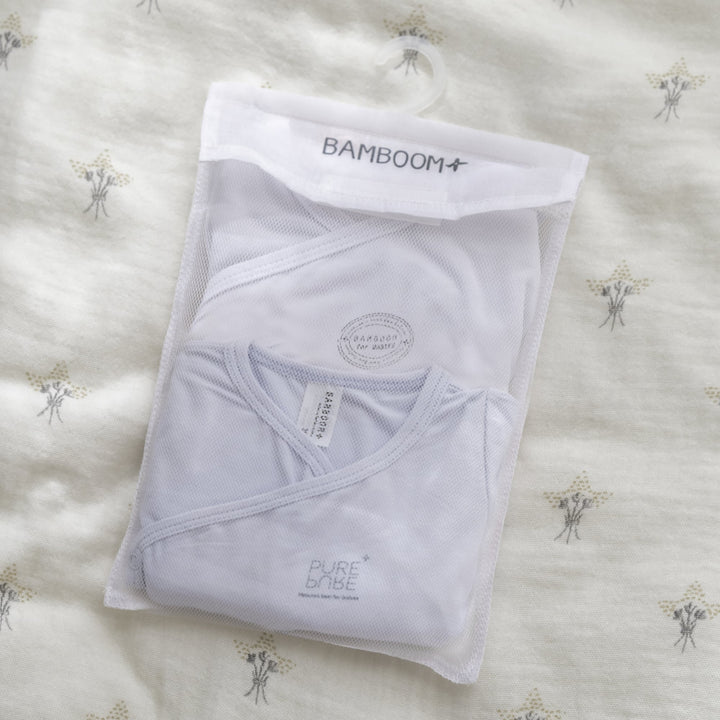 Body maniche corte in bambù bio, Set di 2 Azzurro | Bamboom