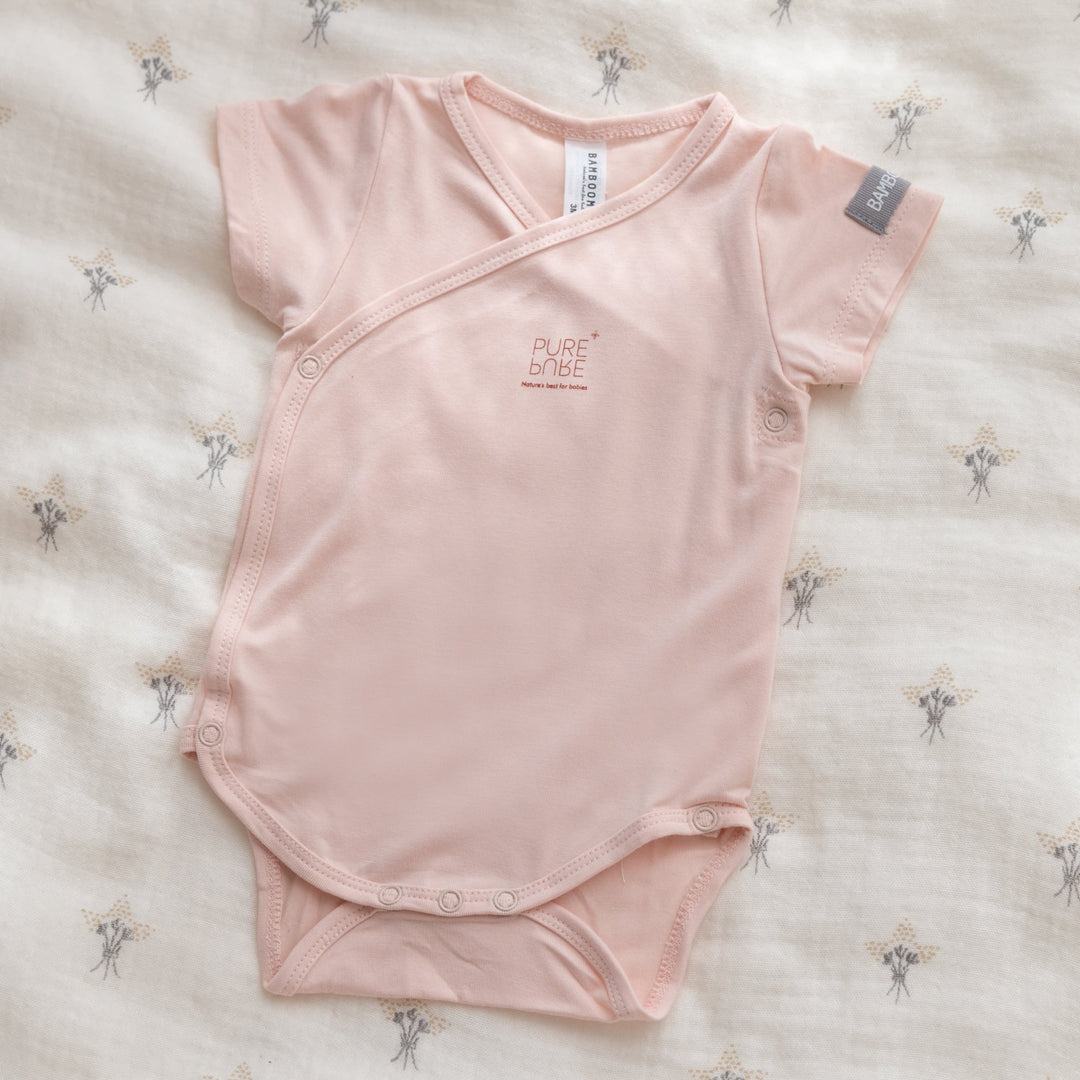 Body maniche corte in bambù bio, Set di 2 Rosa | Bamboom