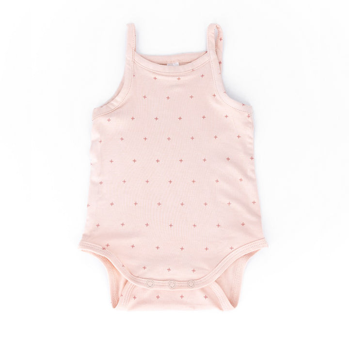 Body canottiera spalline rosa in bambù bio | Bamboom