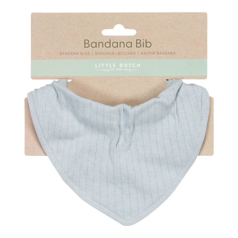 Bavaglino bandana cotone, Pure soft blue | Little Dutch