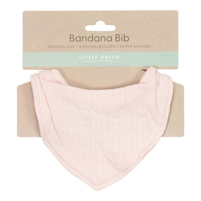 Bavaglino bandana cotone, Pure soft pink | Little Dutch