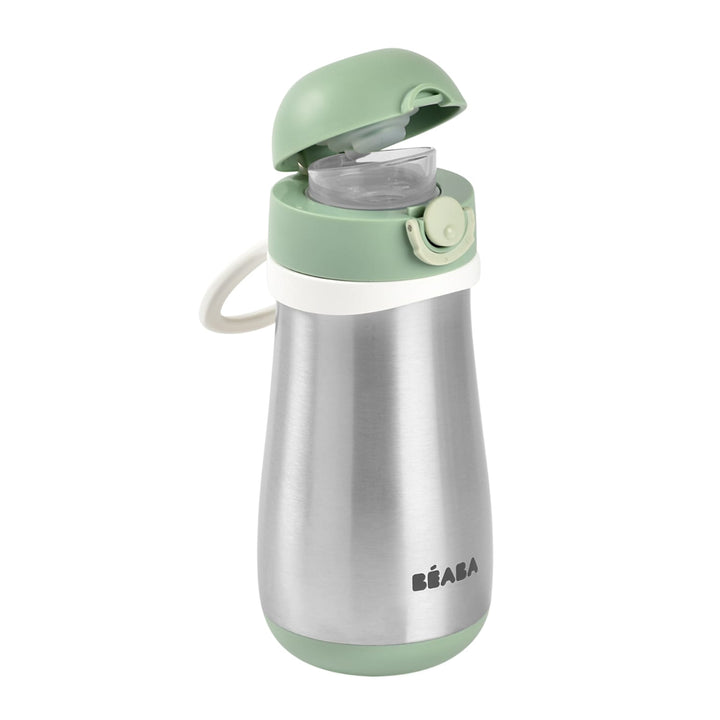 Borraccia termica in acciaio inox con manico Verde, 350ml