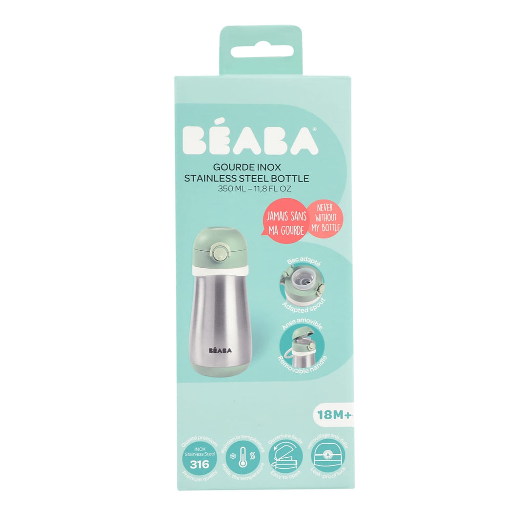 Borraccia termica in acciaio inox con manico Verde, 350ml