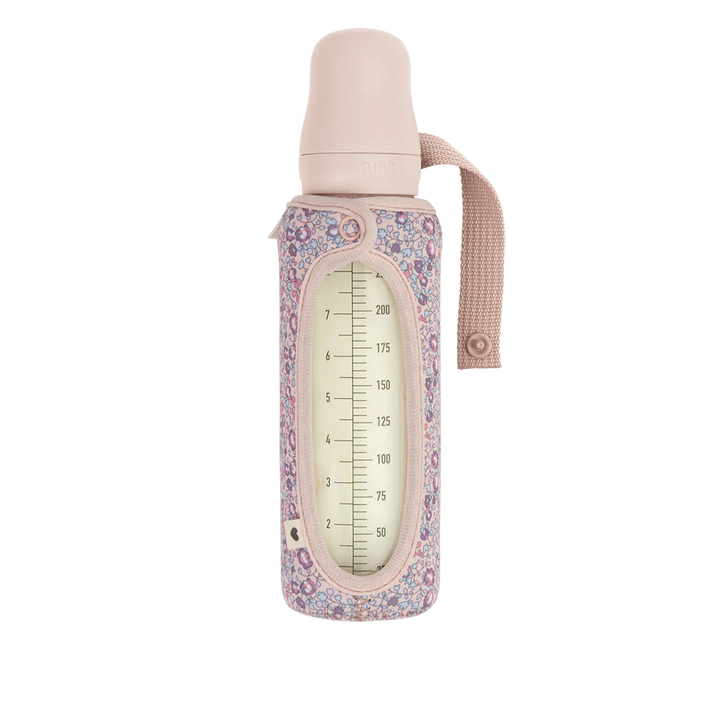 Copribiberon per biberon in vetro 225ml, Liberty Eloise blush | Bibs