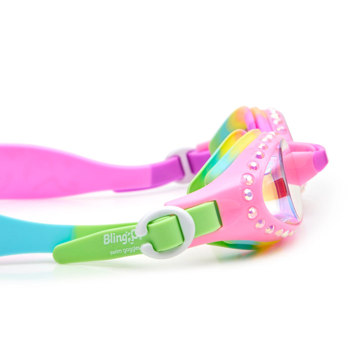 Occhialini da nuoto per bambini, Bubble bath pink bandana | Bling2o