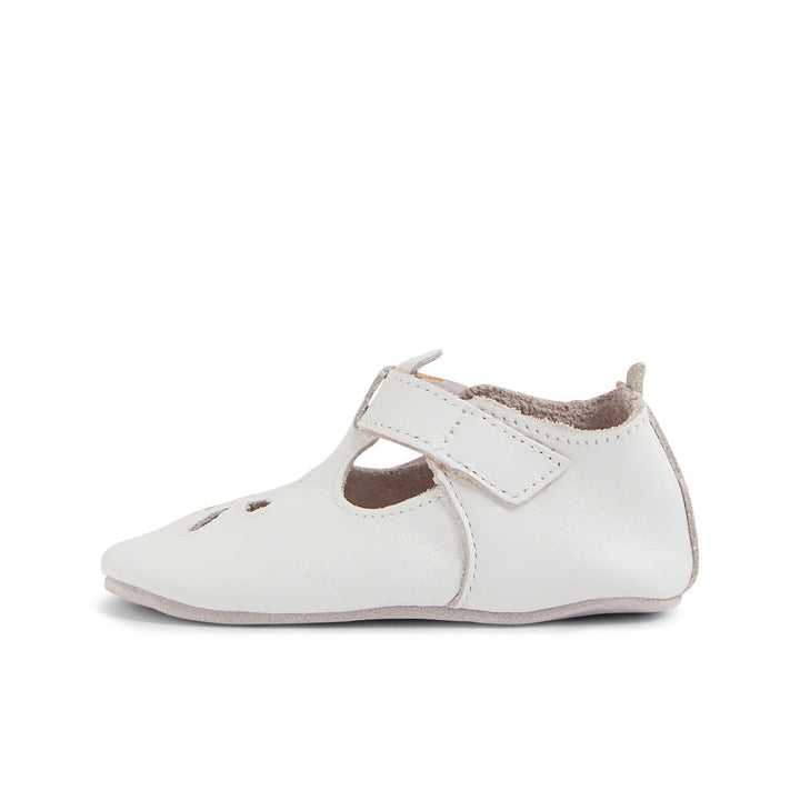 Babbucce in pelle morbida, Daisy bianco