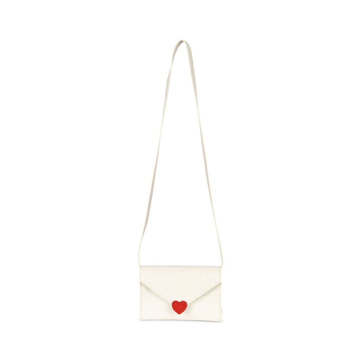 Borsa a tracolla con glitter, Cuore