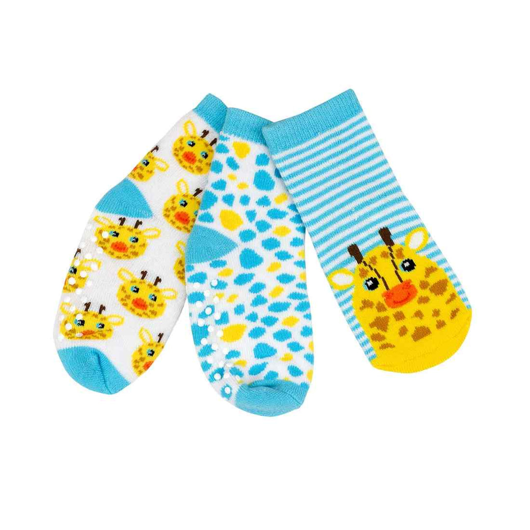Set calzini antiscivolo 0-24 mesi, Giraffa - Zoocchini