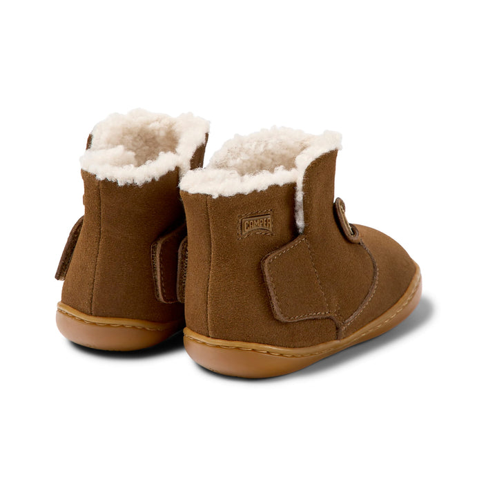 Stivaletto in pelle scamosciato marrone, Camper primi passi