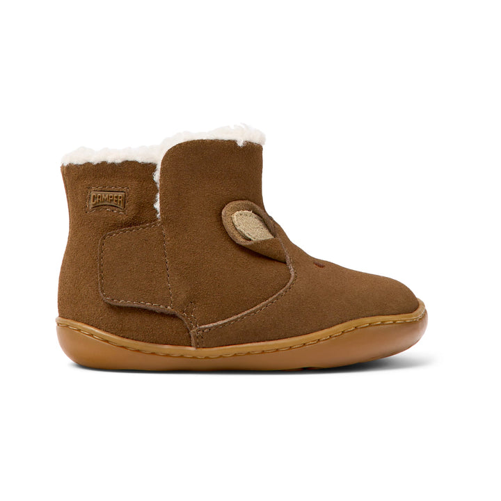 Stivaletto in pelle scamosciato marrone, Camper primi passi