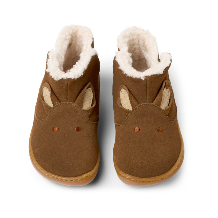 Stivaletto in pelle scamosciato marrone, Camper primi passi