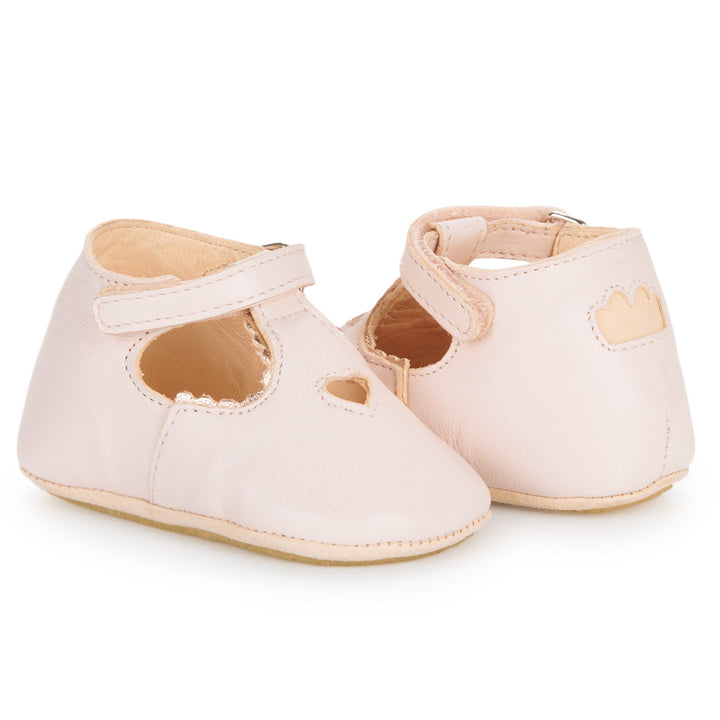 Scarpine in pelle con cinturino a T, Rosa chiaro | Easy Peasy