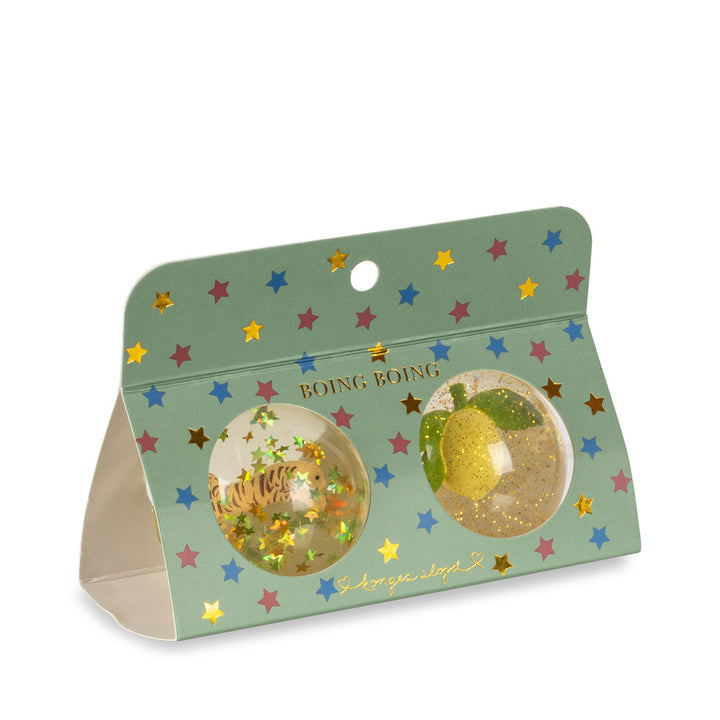 Bouncing Ball, Set of 2 - Lemon and Tiger