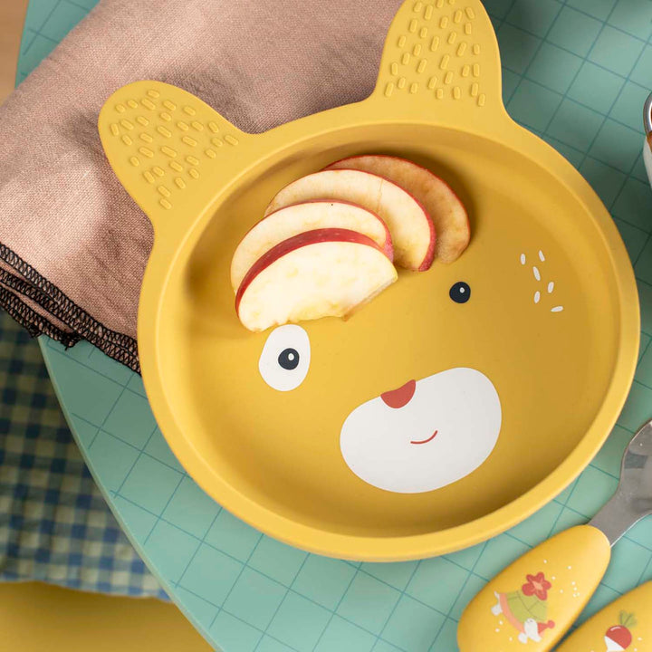 Silicone dinnerware set, Trois petits lapins