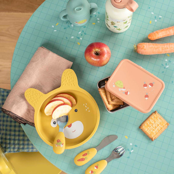 Silicone dinnerware set, Trois petits lapins