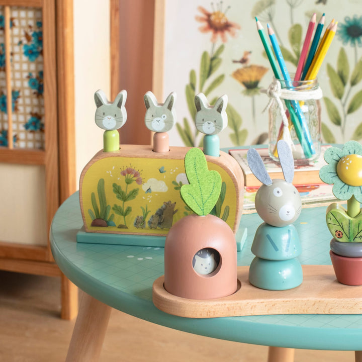 Stackable wooden, Three little rabbits