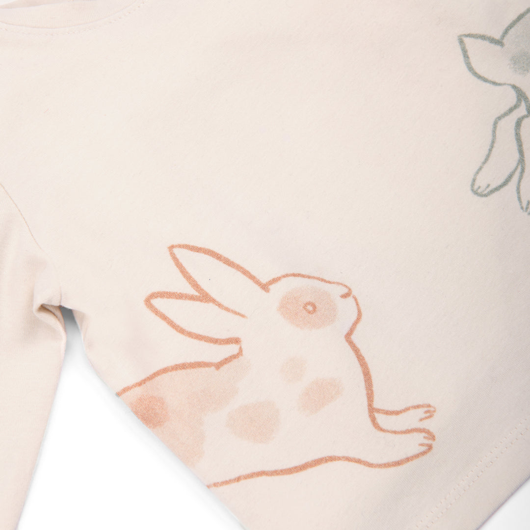 Moulin Roty | Maglietta in caldo cotone panna conigli, Icare