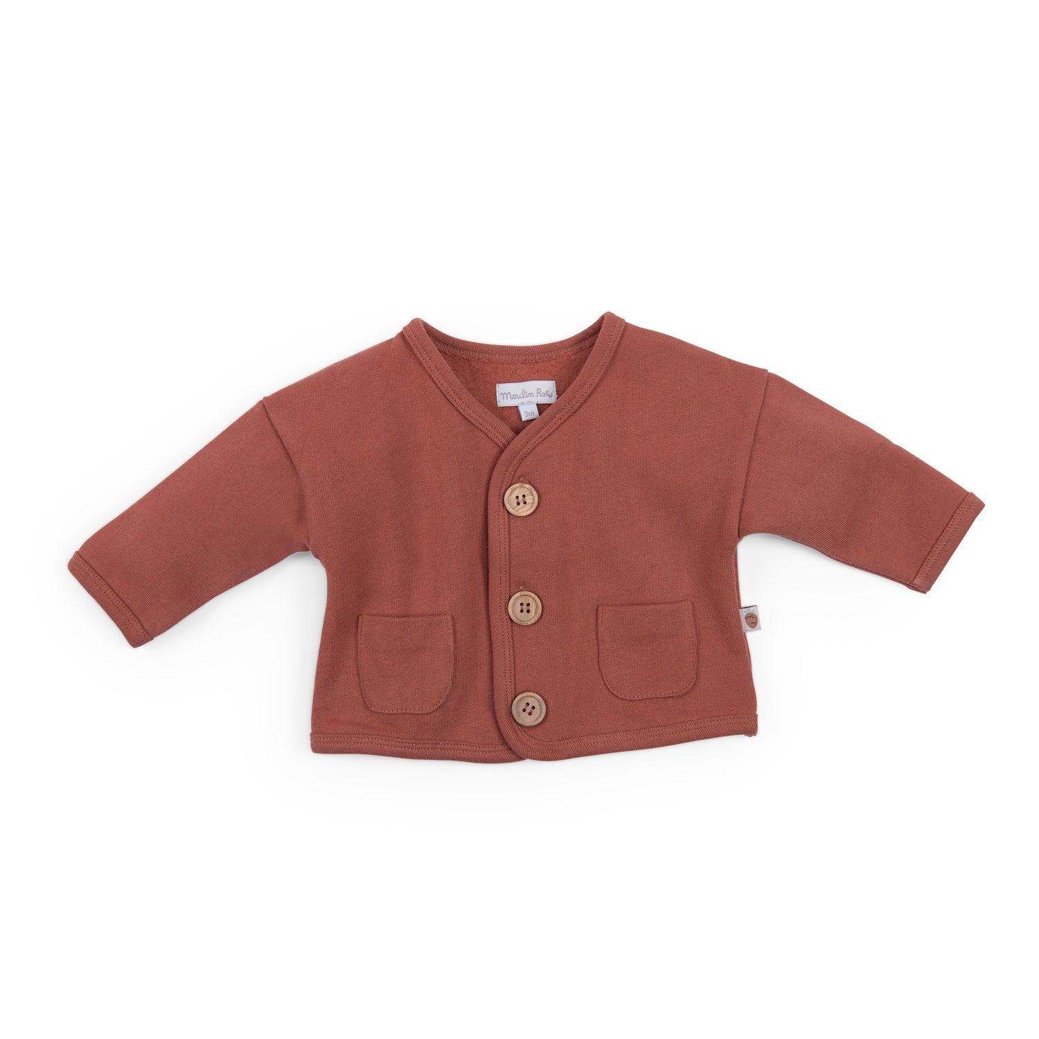 Moulin Roty | Cardigan in pile cannella, Ingmar