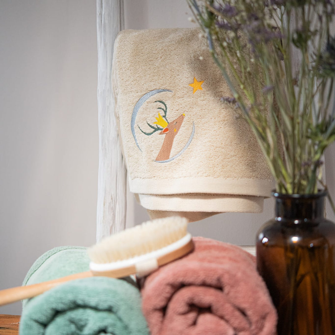 Asciugamano personalizzabile 50 x 100 Ecru, Oiseau Bateau