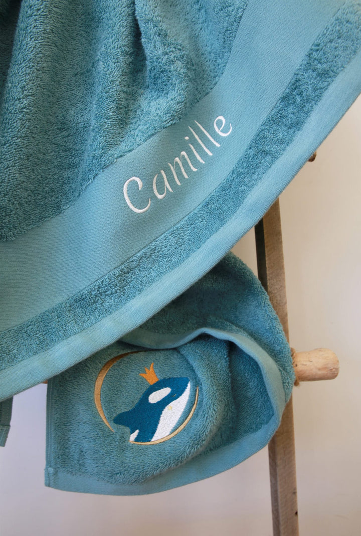 Asciugamano personalizzabile 50 x 100 Oceano, Oiseau Bateau