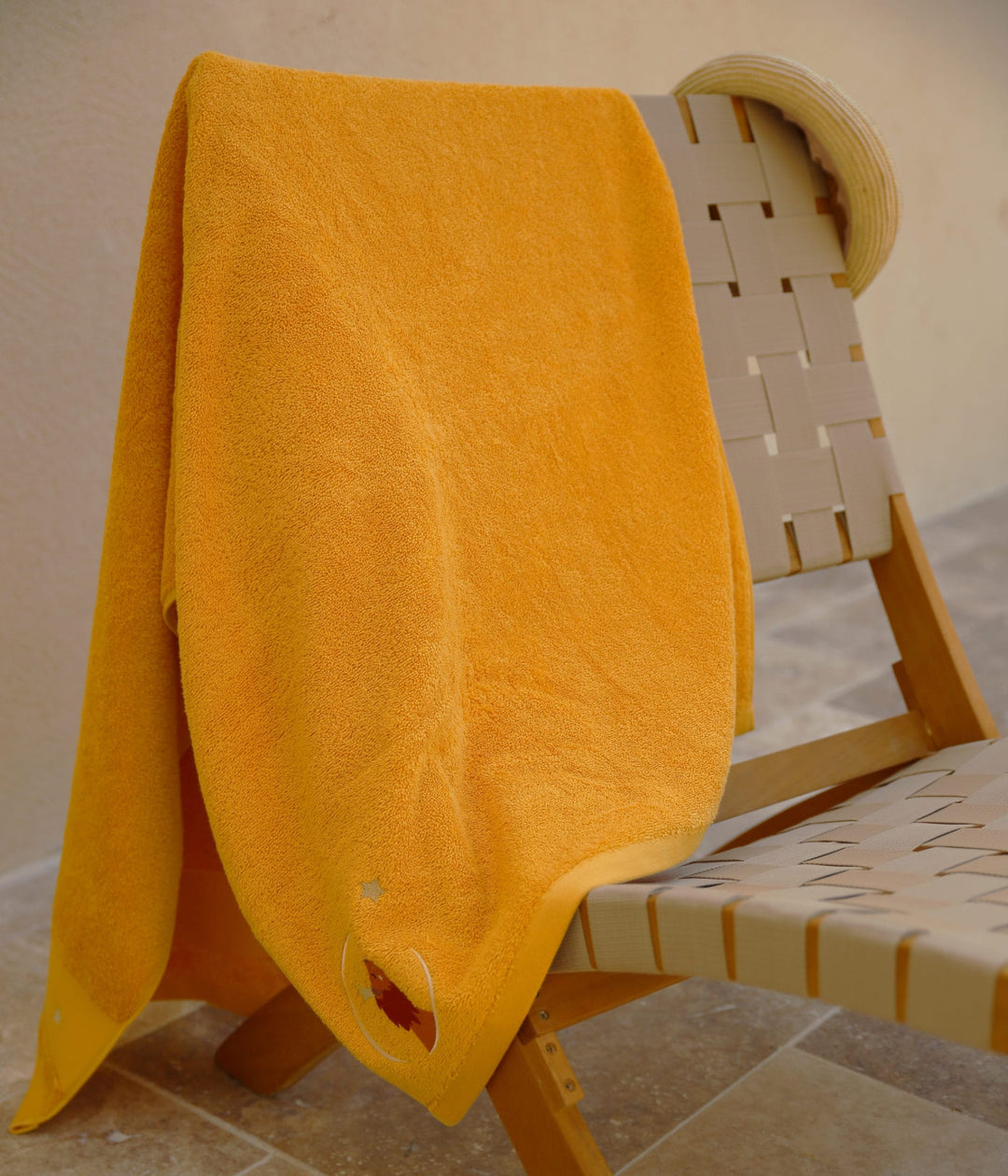 Asciugamano personalizzabile 70 x 140 Giallo, Oiseau Bateau