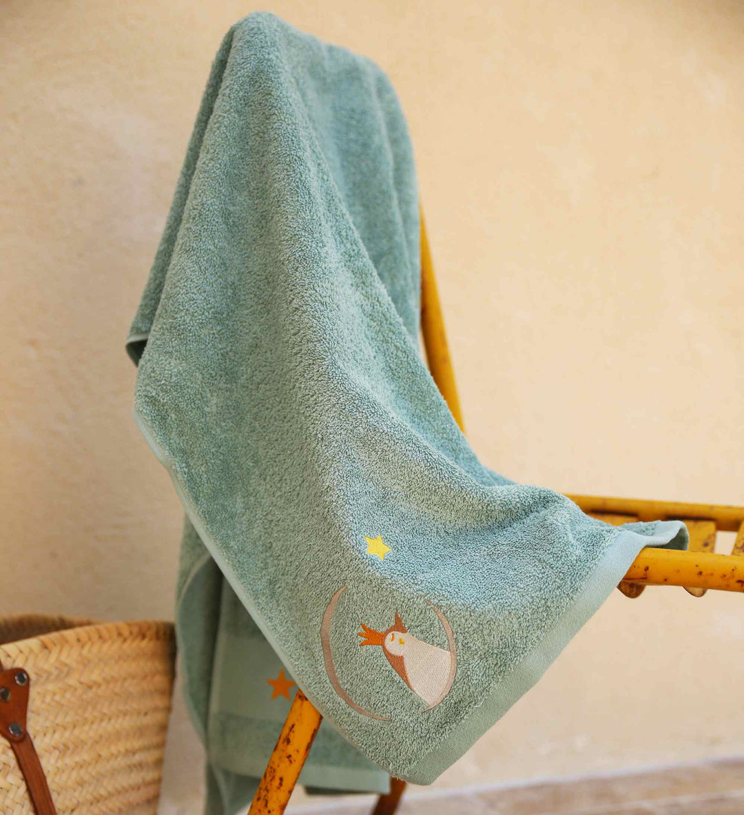 Asciugamano personalizzabile 70 x 140 Verde, Oiseau Bateau