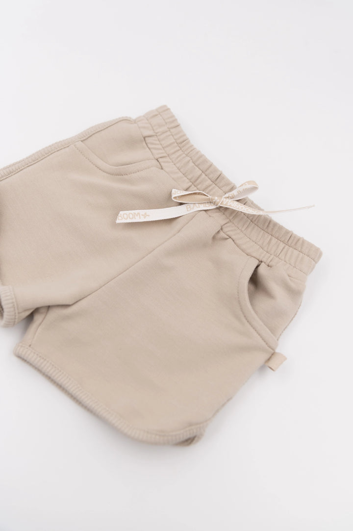 Pantaloncino in bambù cotone bio, Sabbia