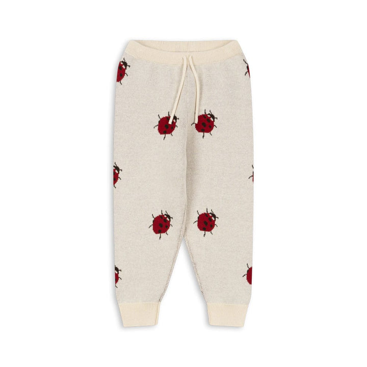 Organic cotton knitted trousers, Ladybug