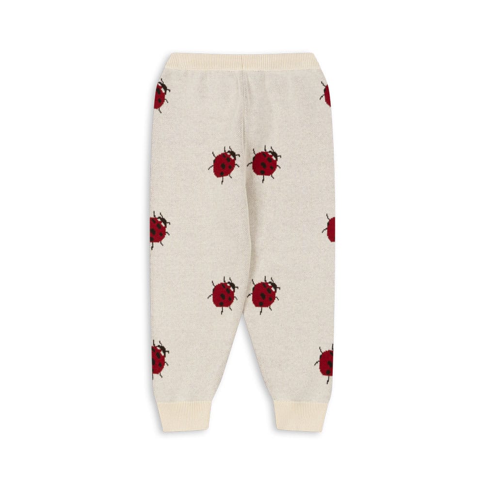 Organic cotton knitted trousers, Ladybug