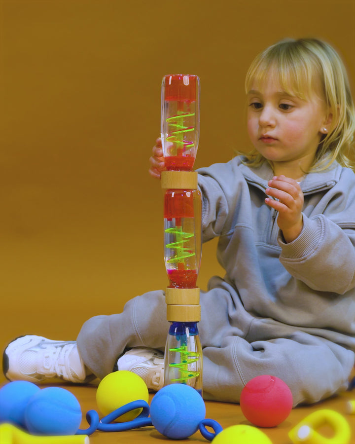 Sensory bottle Move Spiral blue