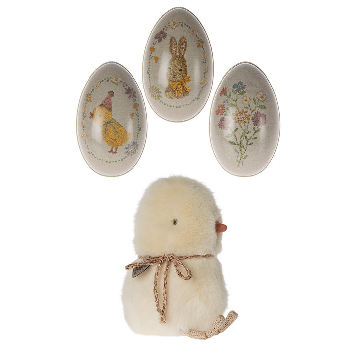 Mini Plush Chick with Metal Easter Egg